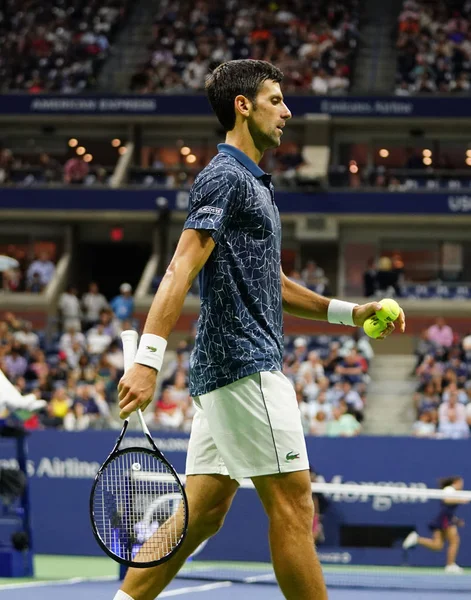 New York Settembre 2018 Volte Campione Del Grande Slam Novak — Foto Stock