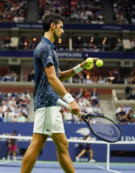 New York Settembre 2018 Volte Campione Del Grande Slam Novak — Foto Stock