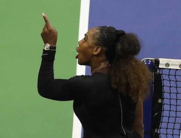 York September 2018 Dobbel Grand Slam Mester Serena Williams Argumenterer – stockfoto