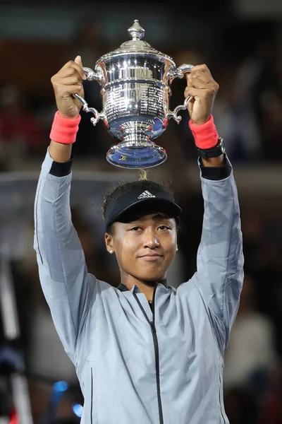 New York September 2018 2018 Open Kampioen Naomi Osaka Van — Stockfoto