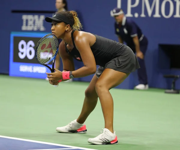 New York September 2018 Tennisspielerin Naomi Osaka Aktion Während Ihres — Stockfoto