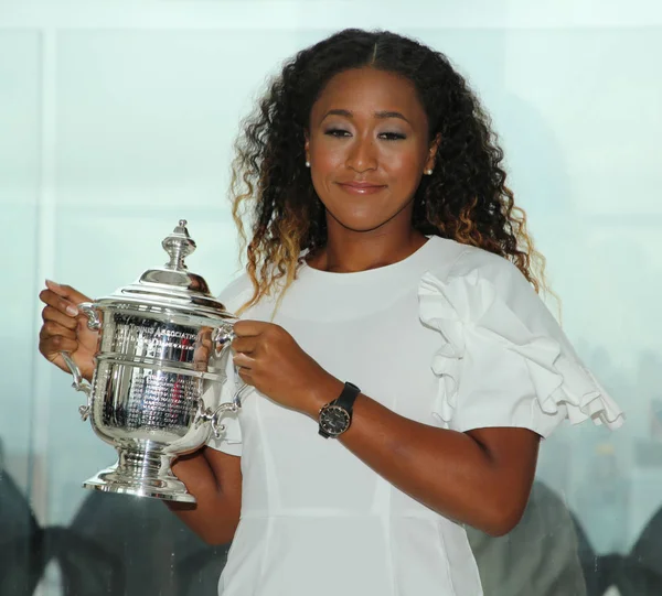 Nova Iorque Setembro 2018 Campeã Open Naomi Osaka Japão Posa — Fotografia de Stock