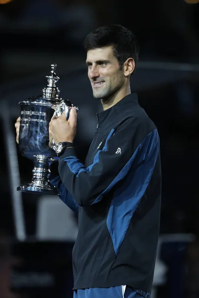 Nueva York Septiembre 2018 Novak Djokovic Campeón Del Abierto Estados — Foto de Stock