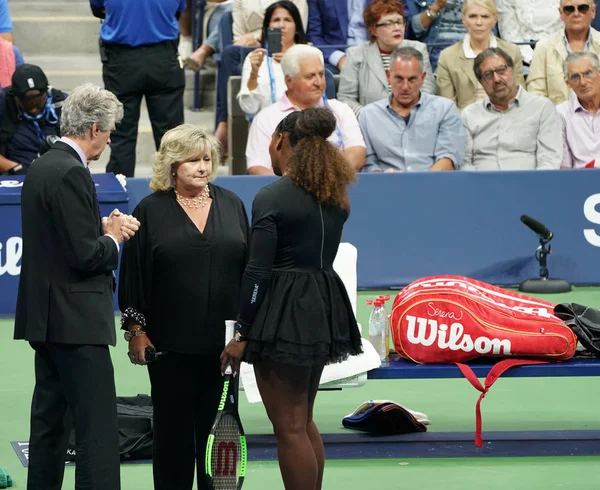 New York Září 2018 23Čas Grand Slamu Serena Williamsová Dohaduje — Stock fotografie