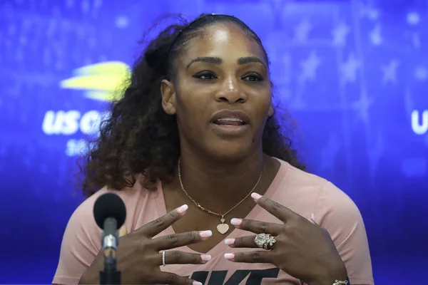 Nova Iorque Setembro 2018 Vezes Campeã Grand Slam Serena Williams — Fotografia de Stock