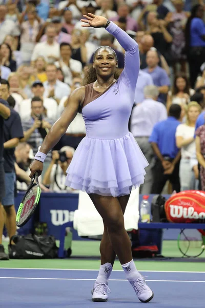 New York Eylül 2018 Kez Grand Slam Şampiyonu Serena Williams — Stok fotoğraf