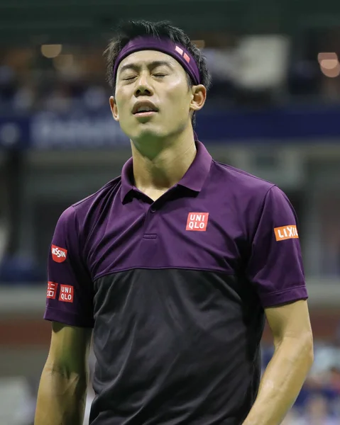 테니스 센터에서 2018 준결승 행동에 2018 테니스 일본의 Nishikori — 스톡 사진