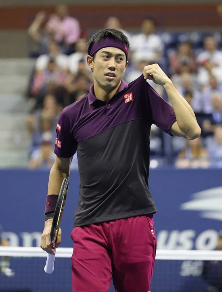 Nueva York Septiembre 2018 Tenista Profesional Kei Nishikori Japón Acción — Foto de Stock