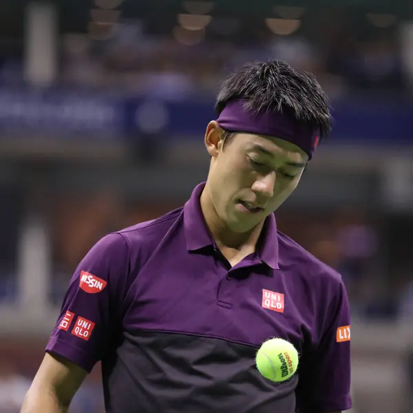 Nueva York Septiembre 2018 Tenista Profesional Kei Nishikori Japón Acción — Foto de Stock