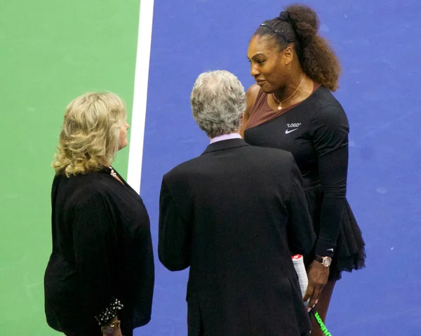 New York Září 2018 23Čas Grand Slamu Serena Williams Tvrdí — Stock fotografie