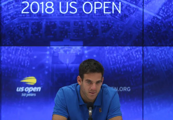 Nueva York Septiembre 2018 Finalista Del Open Juan Martin Del — Foto de Stock