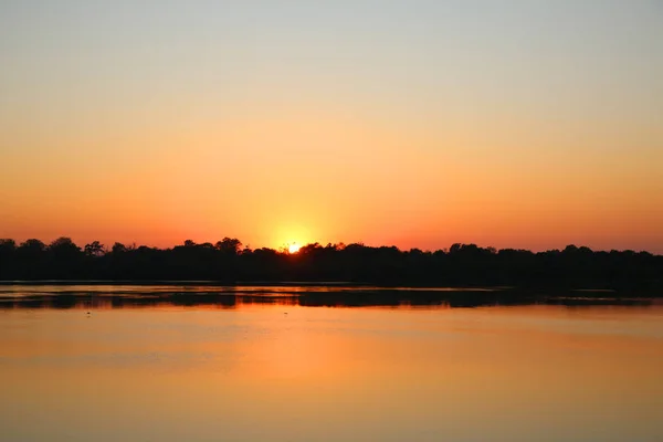 Nascer Sol Sobre Rio Zambeze — Fotografia de Stock