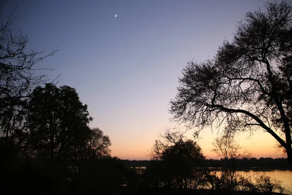 Nascer Sol Sobre Rio Zambeze — Fotografia de Stock