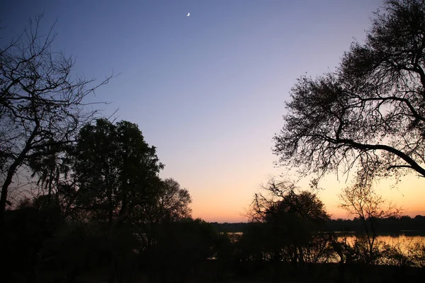 Nascer Sol Sobre Rio Zambeze — Fotografia de Stock