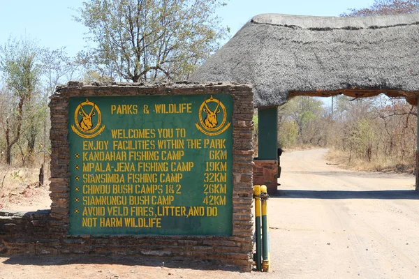 Viktoriiny Vodopády Zimbabwe Října 2018 Vstup Zambezi Národním Parku Zimbabwe — Stock fotografie