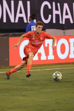 East Rutherford, Nj - 7 Ağustos 2018: Sergio Lopez karşı Roma 2018 Uluslararası Şampiyonlar Kupası'nda Real Madrid # 31 Metlife Stadı'nda maç. Real Madrid 2-1 kazandı