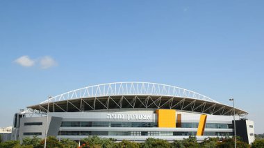Netanya, İsrail - 23 Eylül 2018: Netanya futbol stadyumu İsrail.   