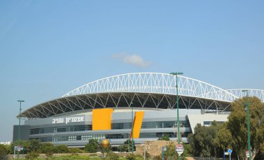 Netanya, İsrail - 23 Eylül 2018: Netanya futbol stadyumu İsrail.   