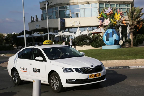 Herzliya Israel September 2018 Lokales Taxi Auf Der Straße Von — Stockfoto
