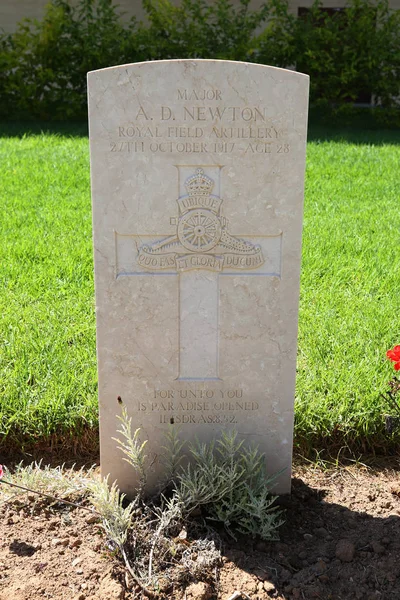 Beersheba Israel September 2018 Gravestone Fallen Soldier Beersheba War Cemetery — Stock Photo, Image