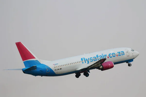 Johannesburg Sydafrika September 2018 Flysafair Boeing 737 Som Lyfter Från — Stockfoto