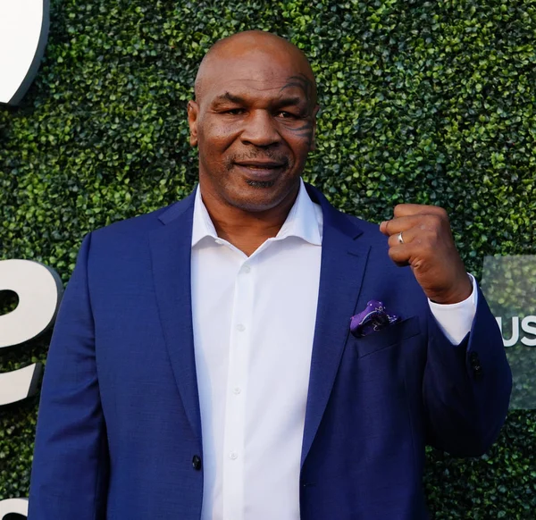 Nova Iorque Agosto 2018 Campeão Boxe Mike Tyson Participa Cerimônia — Fotografia de Stock