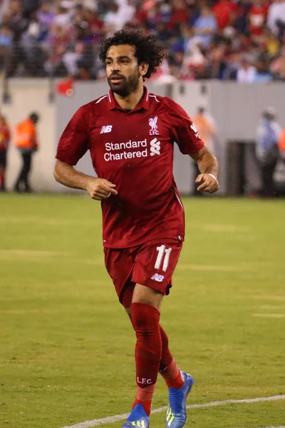 East Rutherford July 2018 Mohamed Salah Liverpool Action Manchester City — Stock Photo, Image