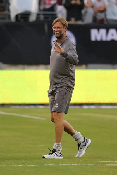 East Rutherford Lipca 2018 Liverpool Menedżer Jurgen Klopp Przed Meczem — Zdjęcie stockowe