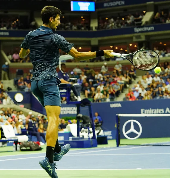 New York Září 2018 13Čas Grandslamový Šampion Novak Djokovič Srbska — Stock fotografie