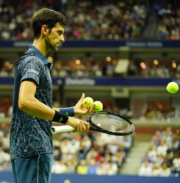 New York Settembre 2018 Volte Campione Del Grande Slam Novak — Foto Stock