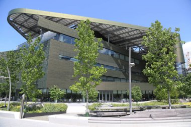 New York - 8 Ağustos 2018: Roosevelt Adası New York Cornell Tech kampüsünde. Bu ortak akademik Cornell Üniversitesi ve Technion-İsrail Teknoloji Enstitüsü'nde kuruluşudur