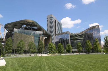 New York - 8 Ağustos 2018: Roosevelt Adası New York Cornell Tech kampüsünde. Bu ortak akademik Cornell Üniversitesi ve Technion-İsrail Teknoloji Enstitüsü'nde kuruluşudur