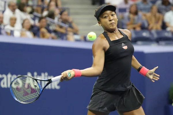 New York September 2018 Tennisspielerin Naomi Osaka Aktion Während Ihres — Stockfoto