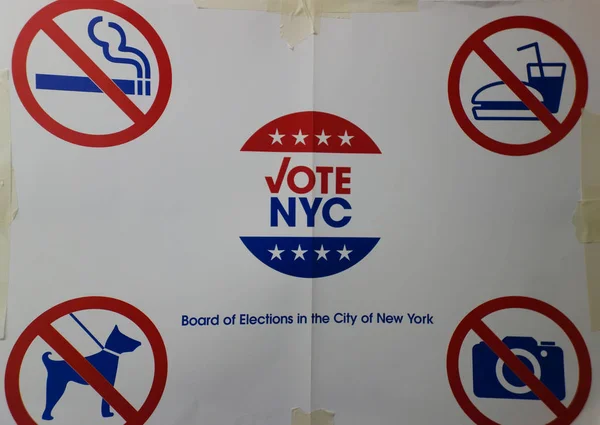 New York Novembre 2018 Firma Sul Sito Votazione New York — Foto Stock