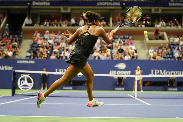 New York Září 2018 Profesionální Tenista Naomi Osaka Akci Během — Stock fotografie