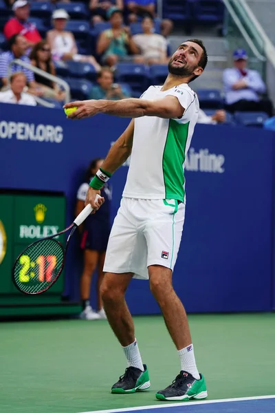 2018年9月3日 克罗地亚大满贯冠军马林西利奇在比利 金国家网球中心的2018年美国公开赛16场比赛中出场 — 图库照片