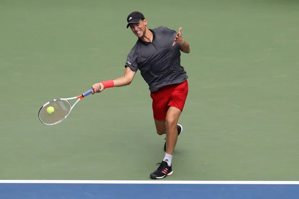 2018年9月2日 奥地利职业网球运动员多米尼克 蒂埃姆在比利 金国家网球中心2018年美国公开赛16场比赛中的表现 — 图库照片