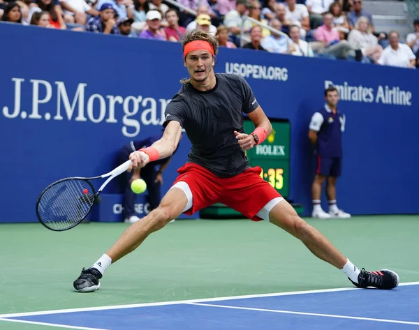 New York September 2018 Der Deutsche Tennisprofi Alexander Zverev Aktion — Stockfoto