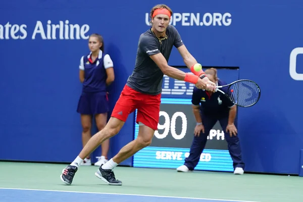 New York September 2018 Der Deutsche Tennisprofi Alexander Zverev Aktion — Stockfoto