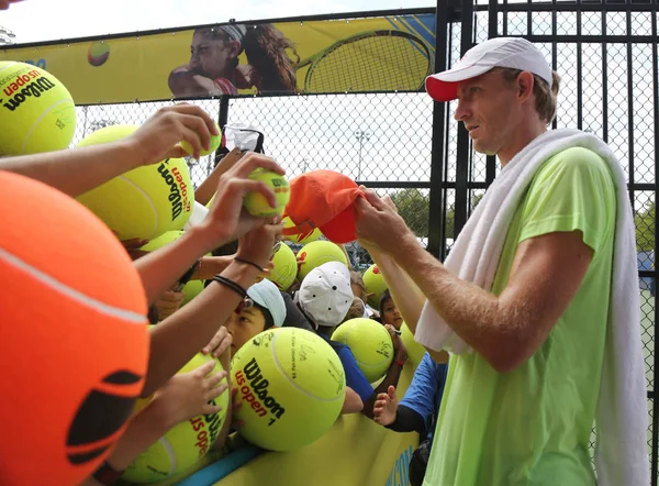 New York Září 2018 Profesionální Tenista Kevin Anderson Jihoafrické Značky — Stock fotografie