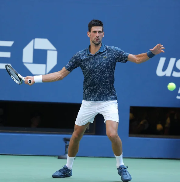 Nueva York Septiembre 2018 Veces Campeón Del Grand Slam Novak —  Fotos de Stock