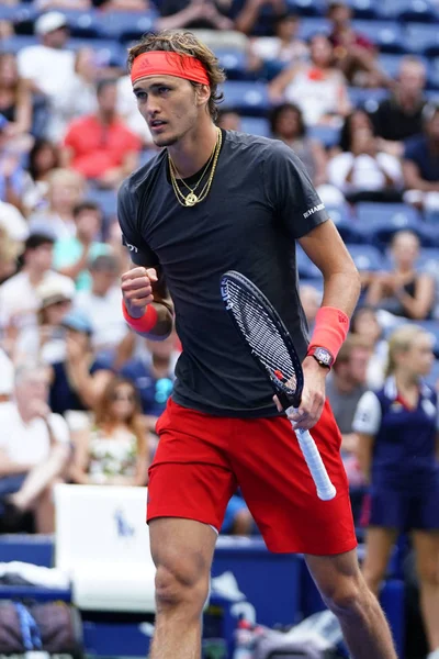 New York September 2018 Professionell Tennisspelare Alexander Zverev Tyskland Aktion — Stockfoto