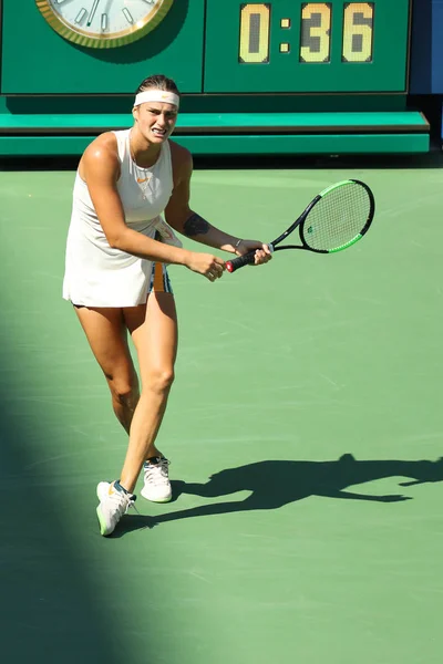 Nueva York Septiembre 2018 Tenista Profesional Aryna Sabalenka Bielorrusia Acción —  Fotos de Stock