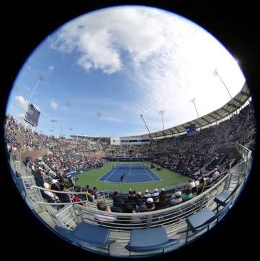 New York - 1 Eylül 2018: Tribün Stadı'nda Billie Jean King Ulusal Tenis Merkezi Flushing, NY 2018 US Open turnuvası sırasında