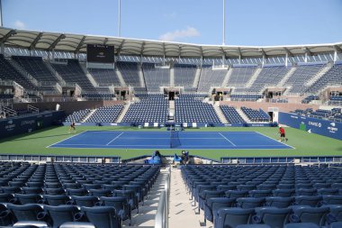 New York - 1 Eylül 2018: Tribün Stadı'nda Billie Jean King Ulusal Tenis Merkezi Flushing, NY 2018 US Open turnuvası sırasında