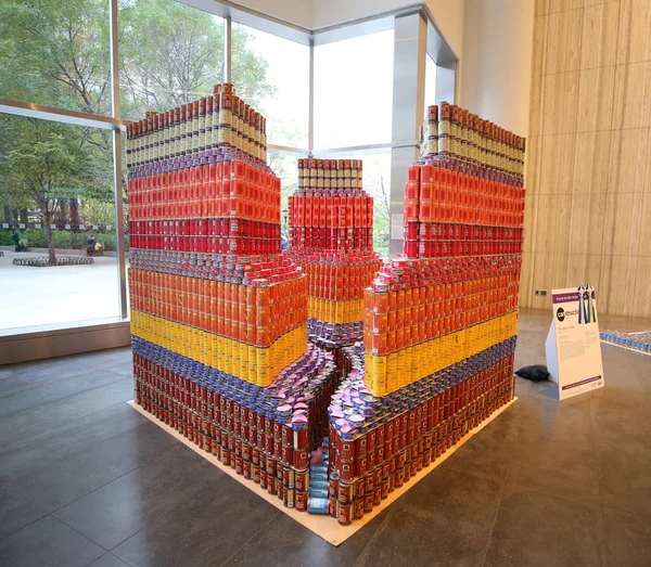 New York November 2018 Food Sculpture Presented Year Nyc Canstruction — Stockfoto