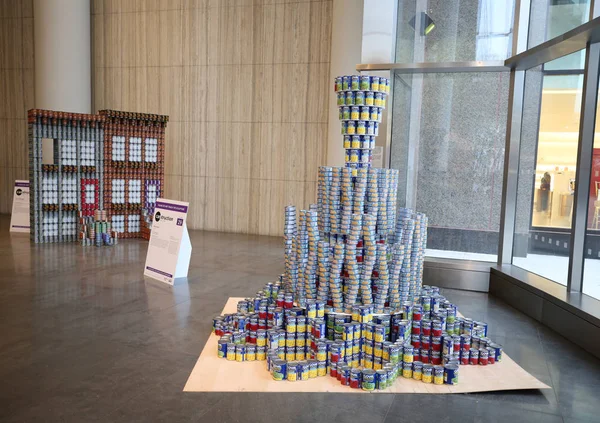 New York November 2018 Food Sculpture Presented Year Nyc Canstruction — Stockfoto