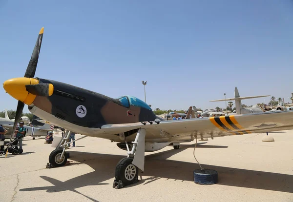 Chacerim Izrael Května 2017 Letadla Messerschmidt Vintage Izraelského Vojenského Letectva — Stock fotografie