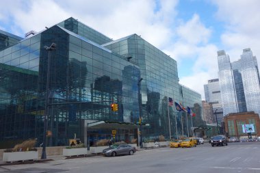 New York - 27 Kasım 2018: Manhattan Jacob Javits Convention Center. Kongre Merkezi 1.800, 000 ft kare bir toplam alan alan ve toplam sergi alanı 840,000 kare ft