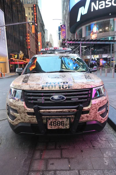 New York City Kasım 2018 Times Square Nypd Gaziler Günü — Stok fotoğraf